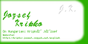 jozsef kripko business card